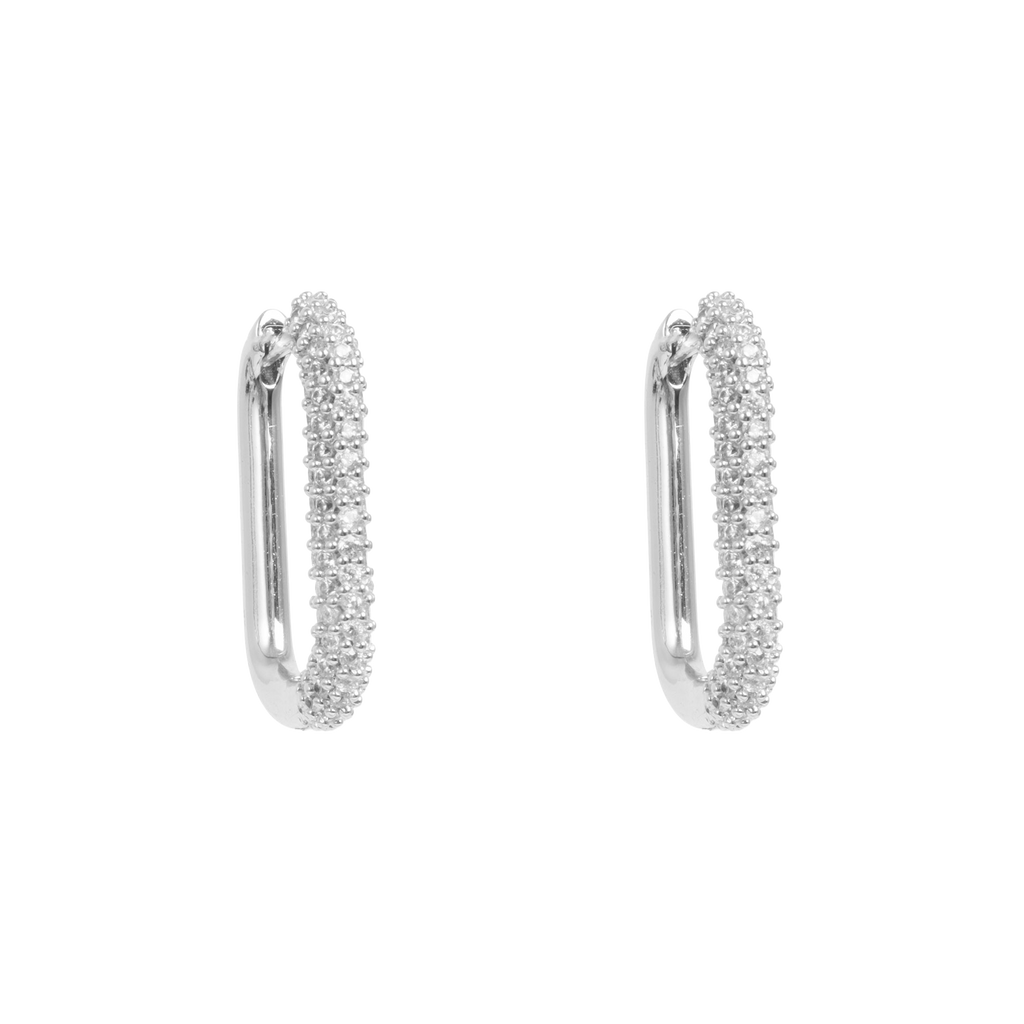Ovale øreringer, crystal S - A&C Oslo - Design Collection