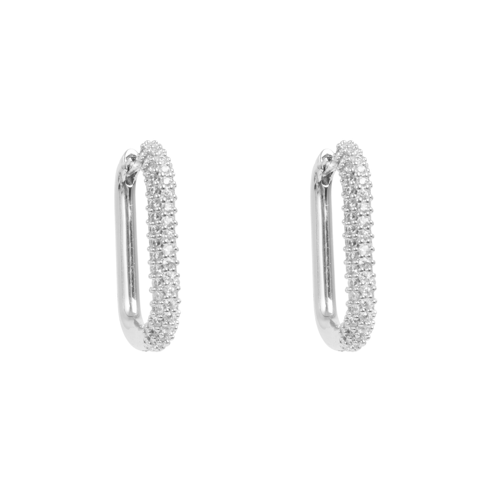 Ovale øreringer, crystal S - A&C Oslo - Design Collection