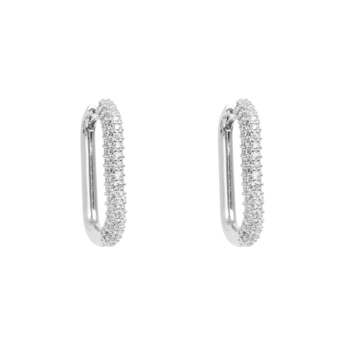 Ovale øreringer, crystal S - A&C Oslo - Design Collection