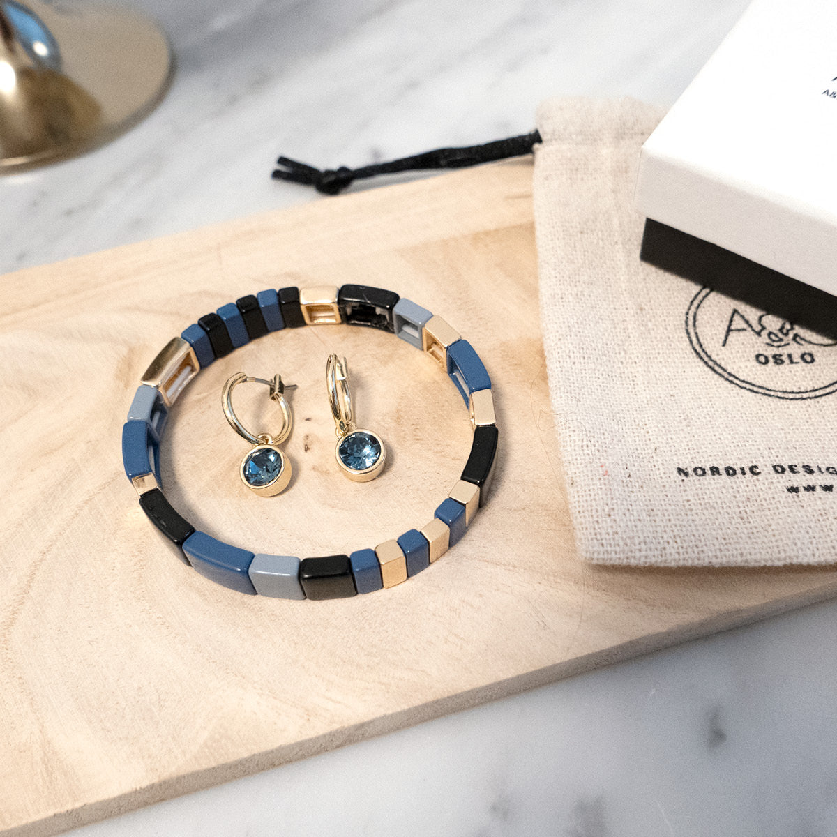 Øreringer, Denim Blue - A&C Oslo - Design Collection_2
