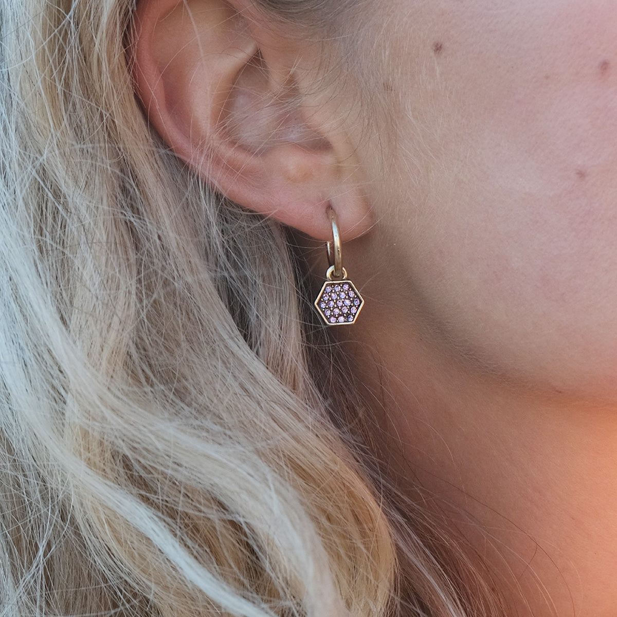 Øreringer med charm, Violet, Fizzy Col - A&C Oslo - Design Collection_2