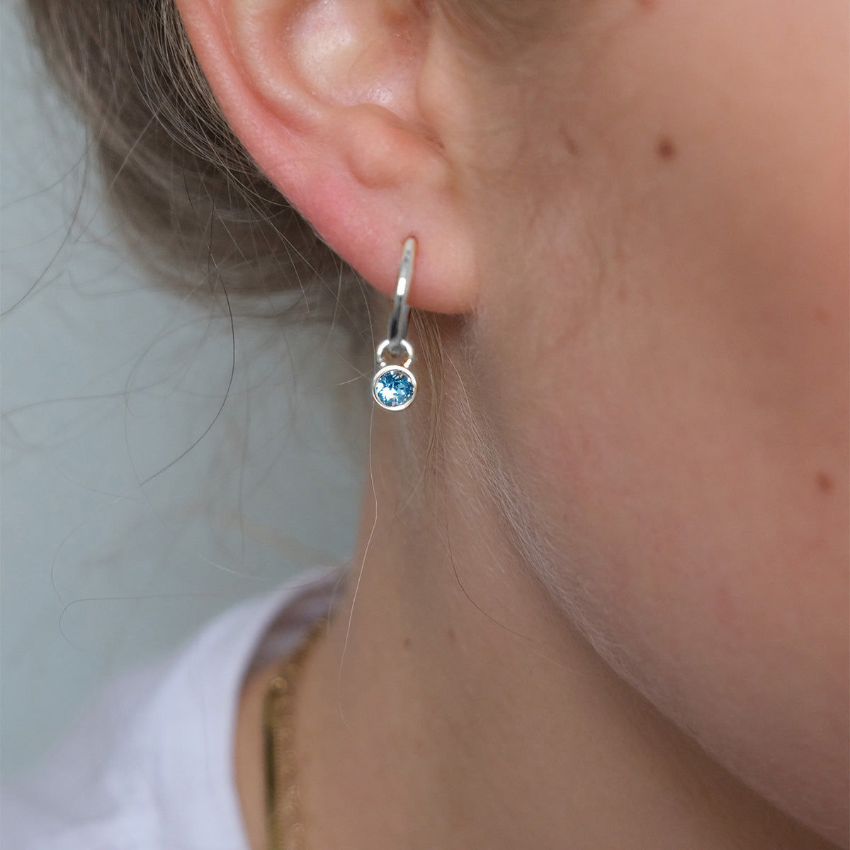 Små øreringer, denim blue, S - A&C Oslo - Design Collection_2