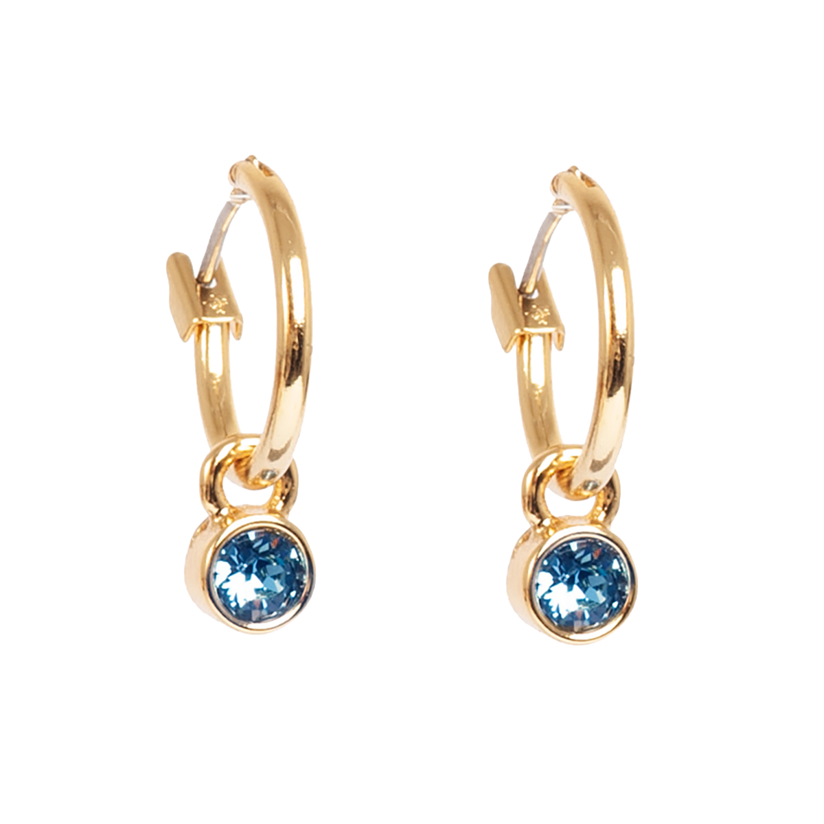 Små øreringer, denim blue, G - A&C Oslo - Design Collection