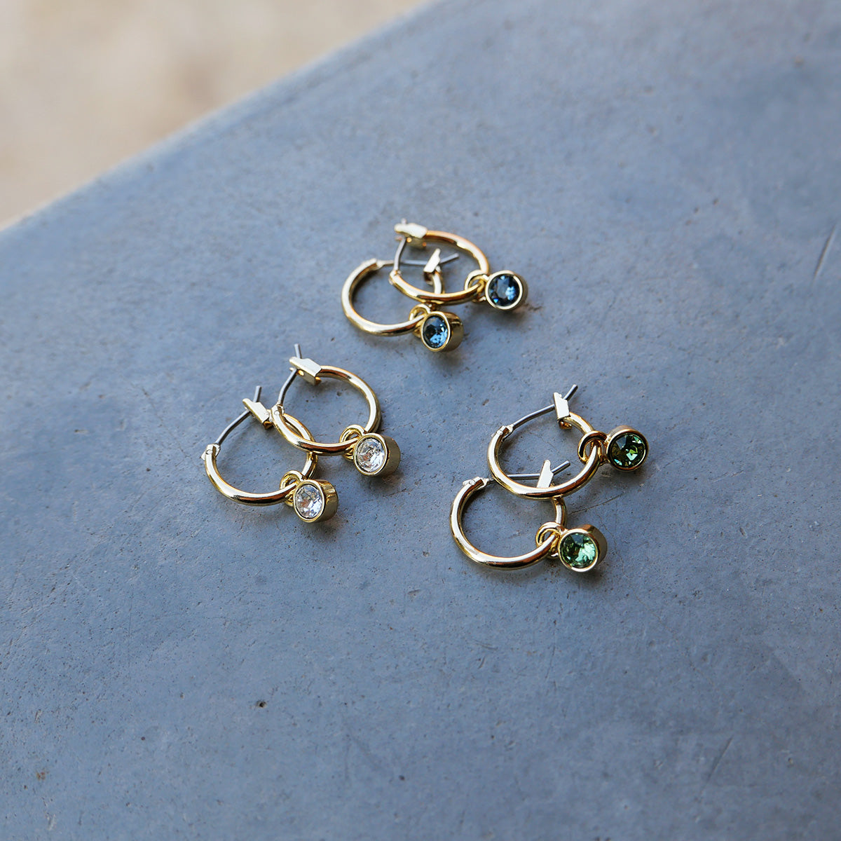 Små øreringer, denim blue, G - A&C Oslo - Design Collection_2