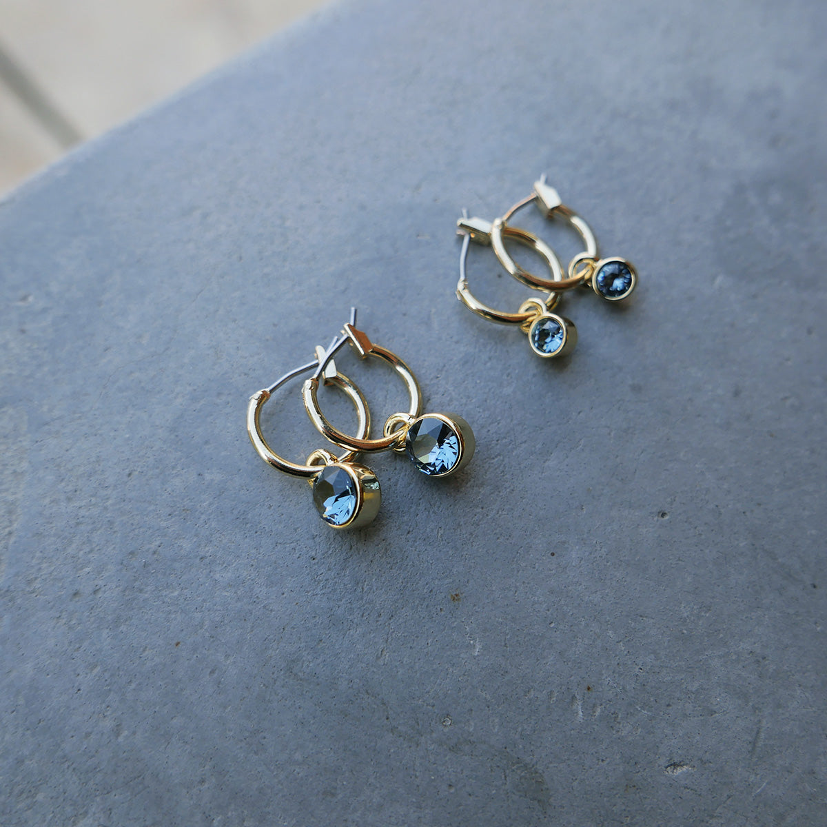 Små øreringer, denim blue, G - A&C Oslo - Design Collection_4