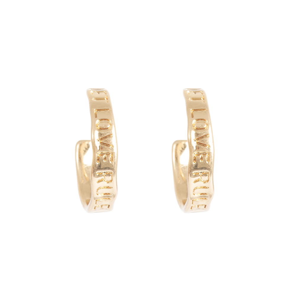 Øreringer, 20 mm, Let love rule, G - A&C Oslo - Design Collection