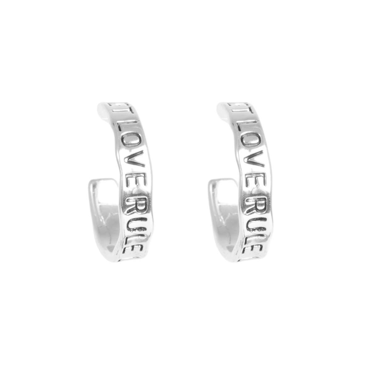 Øreringer, 20 mm, Let love rule, S - A&C Oslo - Design Collection