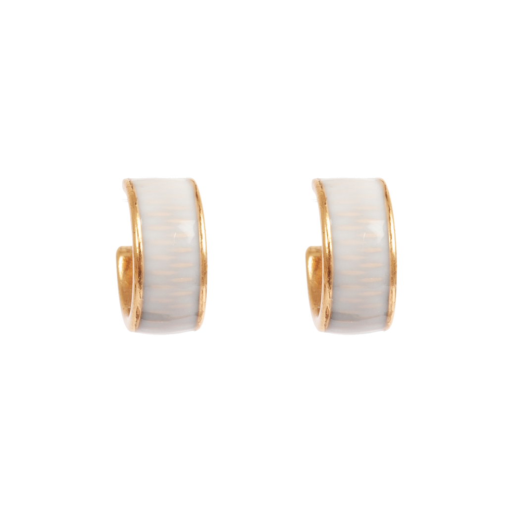 Øreringer, 15 mm, lys grå, Jungle - A&C Oslo - Design Collection