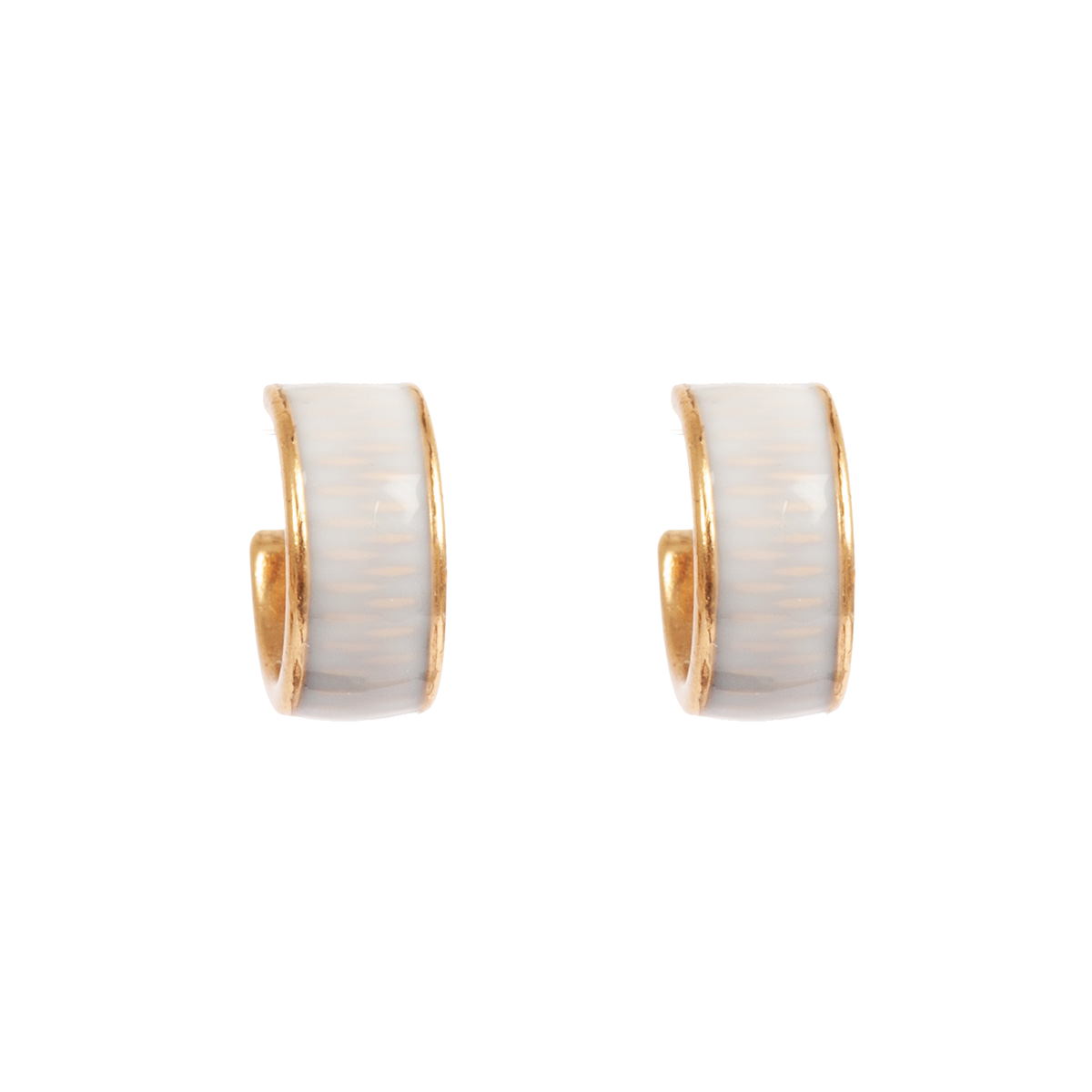 Øreringer, 15 mm, lys grå, Jungle - A&C Oslo - Design Collection