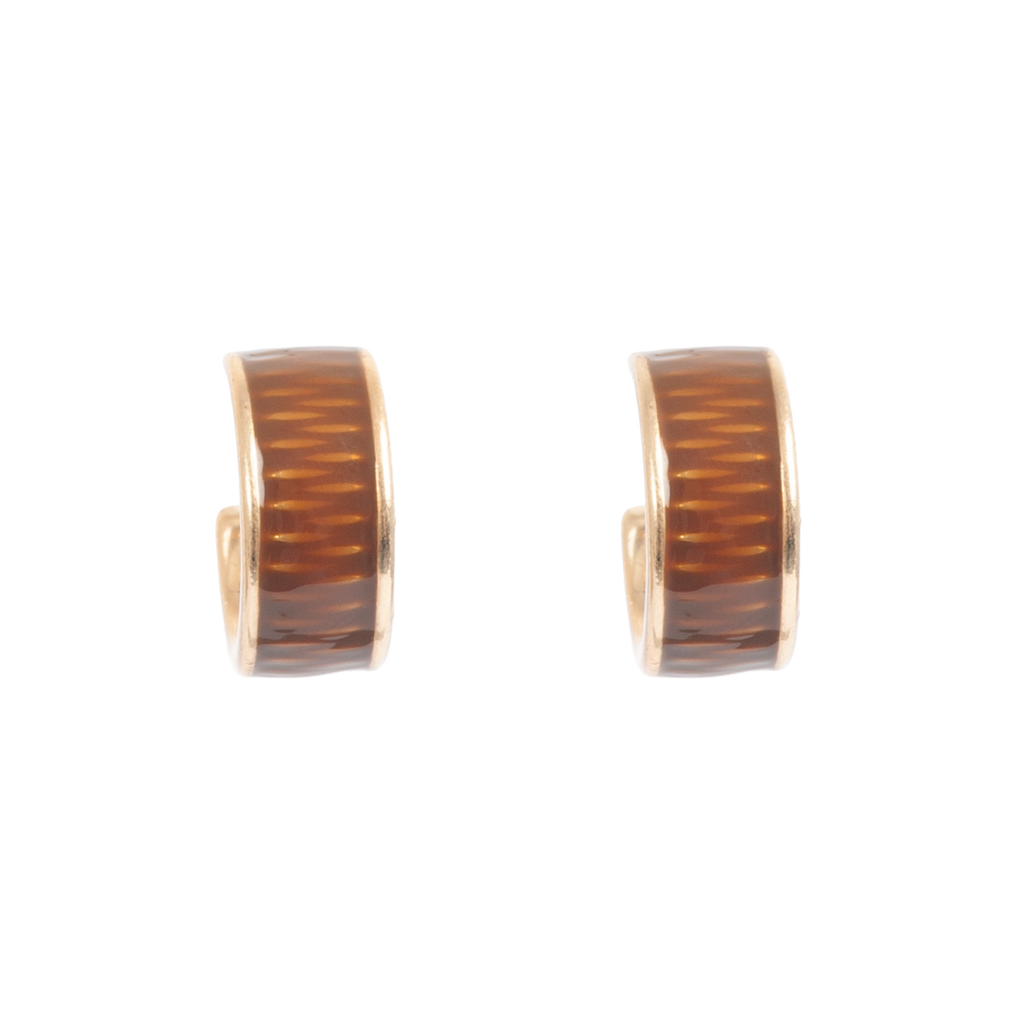 Øreringer, 15 mm, brun, Jungle - A&C Oslo - Design Collection