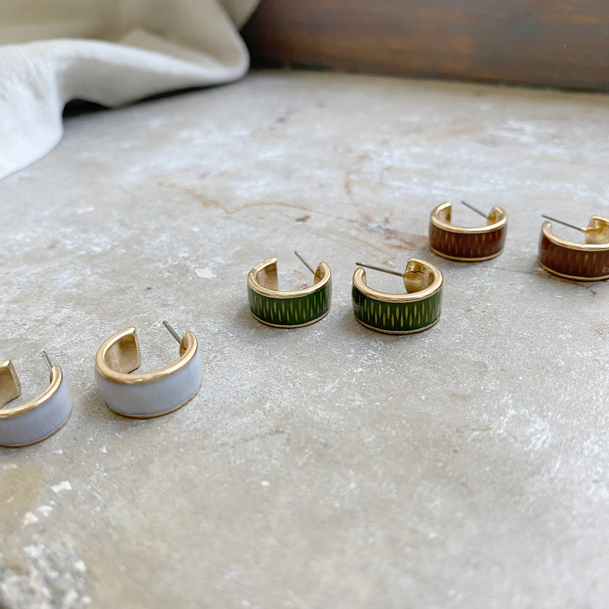 Øreringer, 15 mm, brun, Jungle - A&C Oslo - Design Collection_3