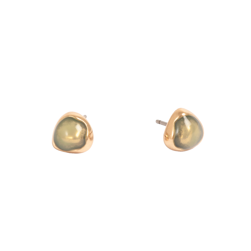Små øredobber, grønn, Organic Enamel - A&C Oslo - Design Collection