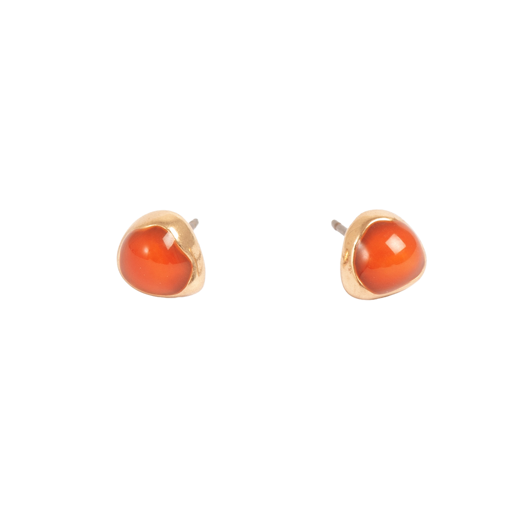 Små øredobber, oransje, Organic Enamel - A&C Oslo - Design Collection