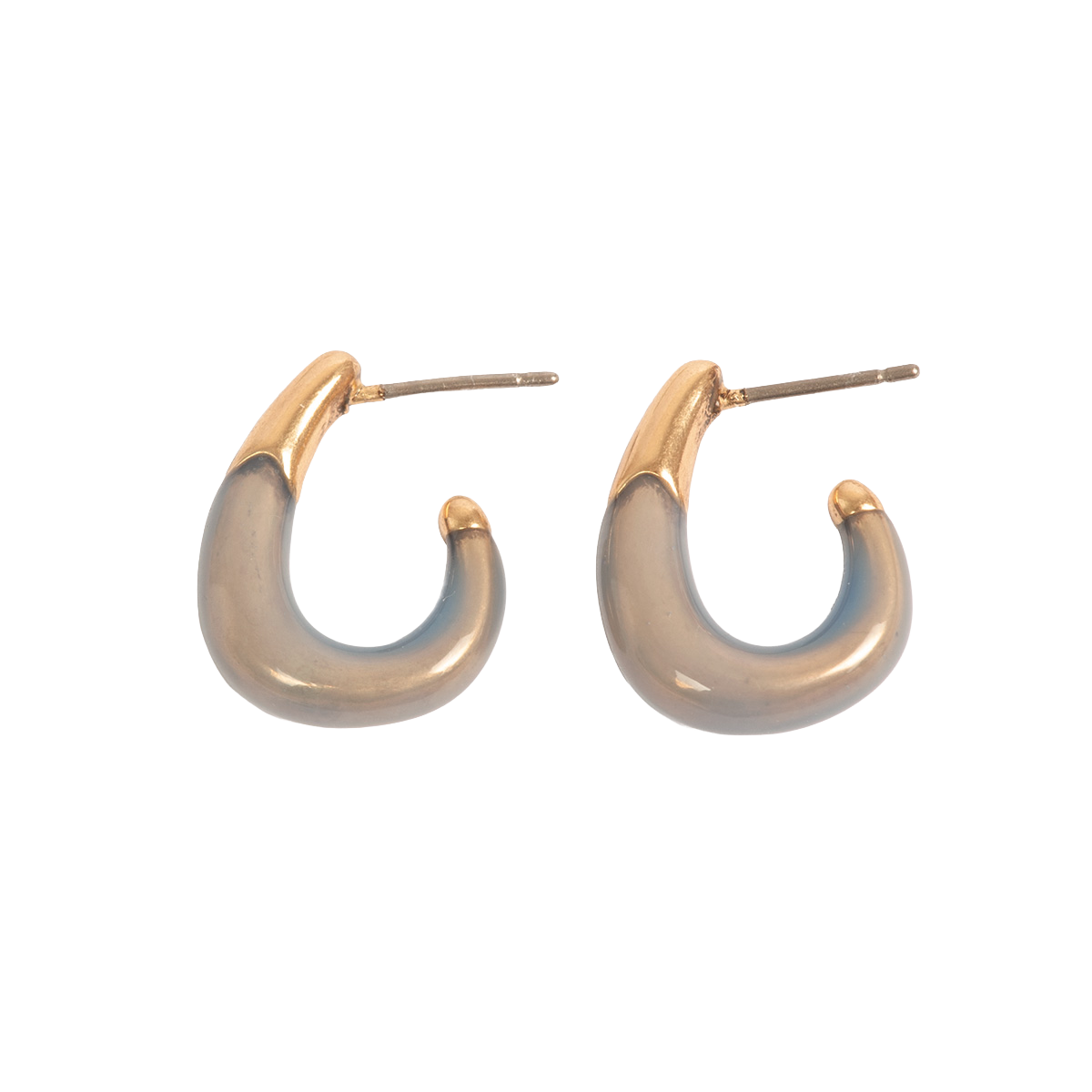 Små øreringer, blå, Organic Enamel - A&C Oslo - Design Collection