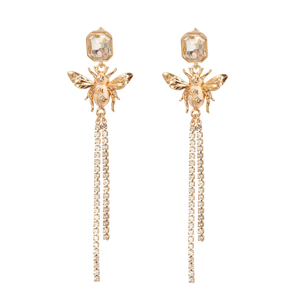 Lange øredobber, Floral Bee - A&C Oslo - Design Collection