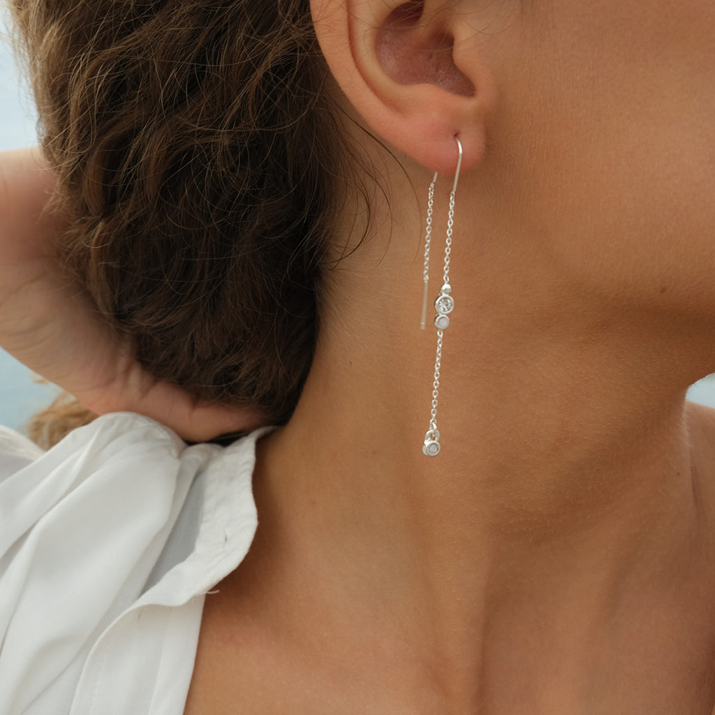 Tynne lange øredobber, Droplets S - A&C Oslo - Design Collection_3