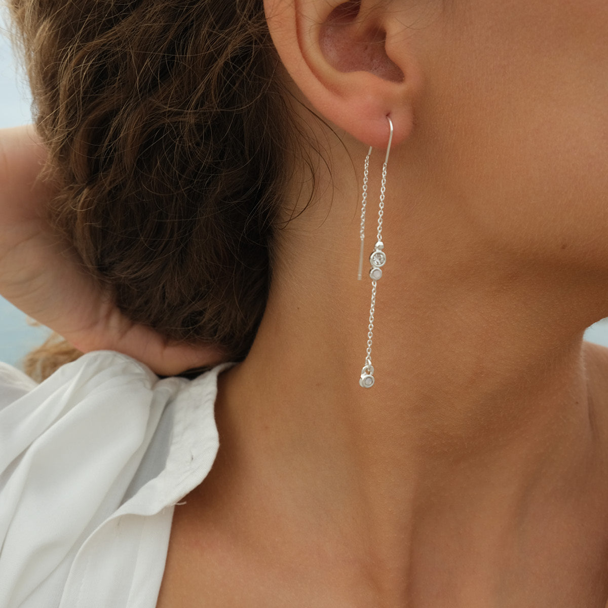 Tynne lange øredobber, Droplets S - A&C Oslo - Design Collection_3