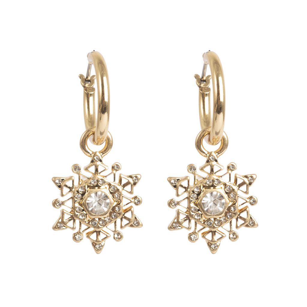 Øreringer med charm, Snowflake, G
