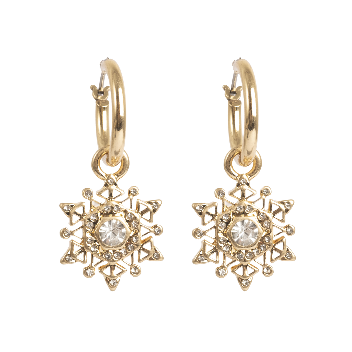 Øreringer med charm, Snowflake, G