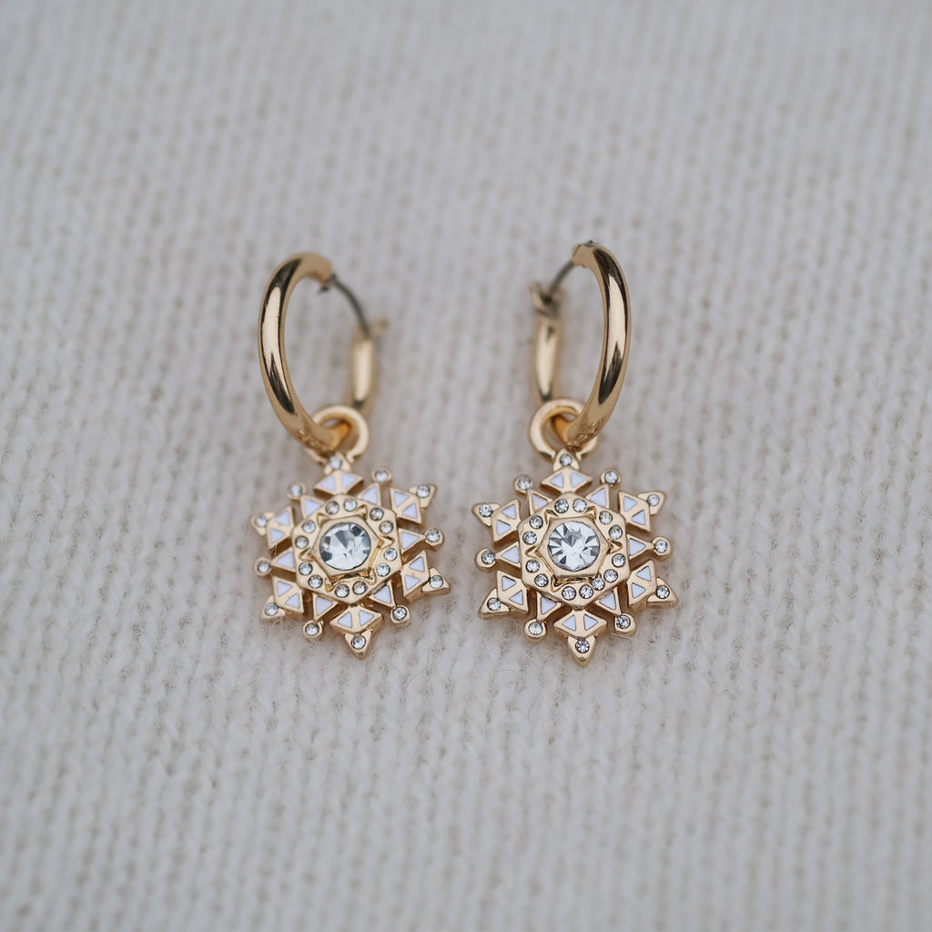 Øreringer med charm, Snowflake, G