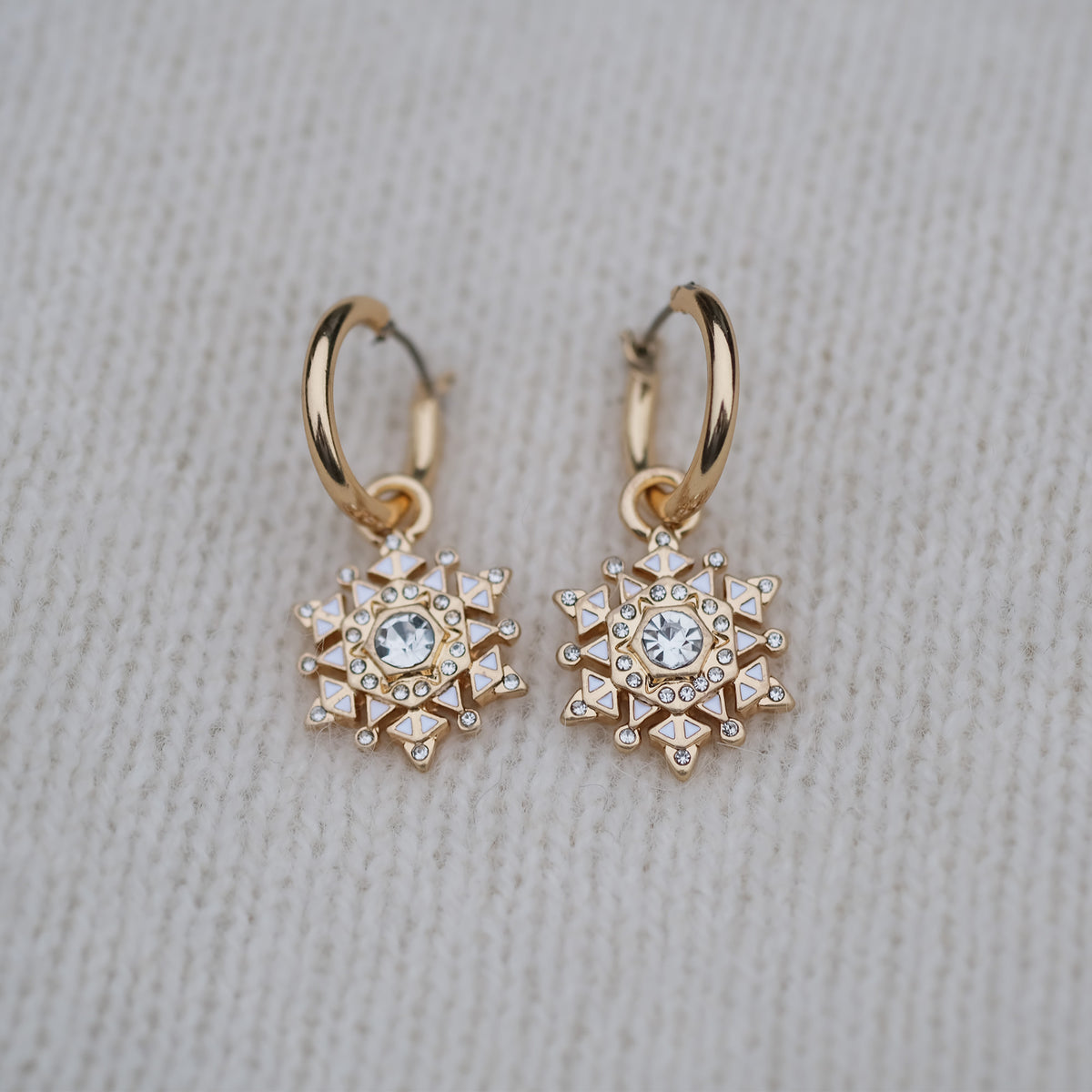 Øreringer med charm, Snowflake, G