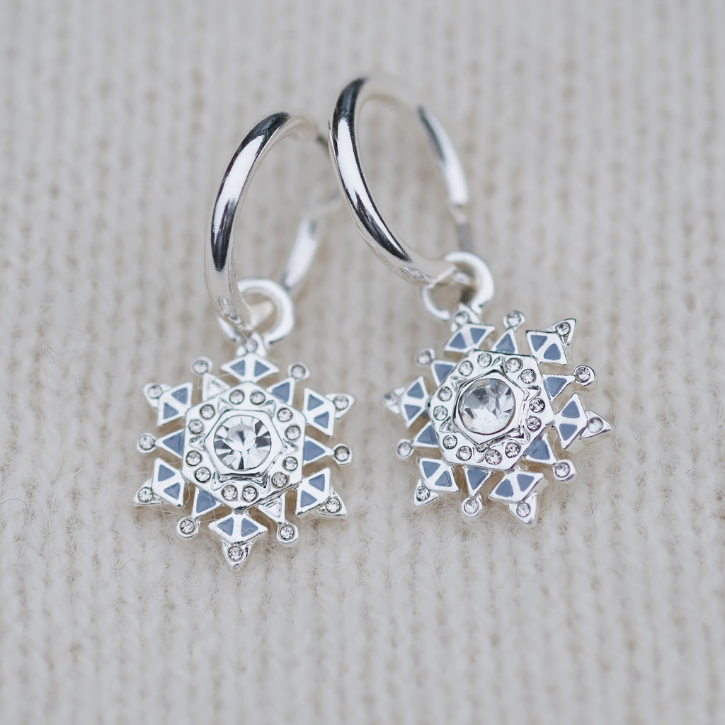 Øreringer med charm, Snowflake, S