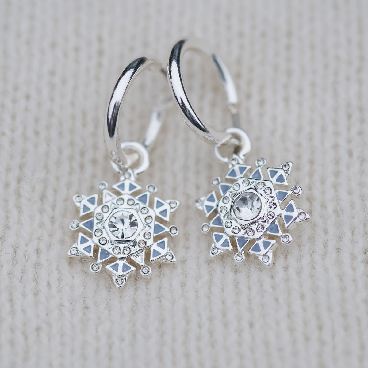 Øreringer med charm, Snowflake, S