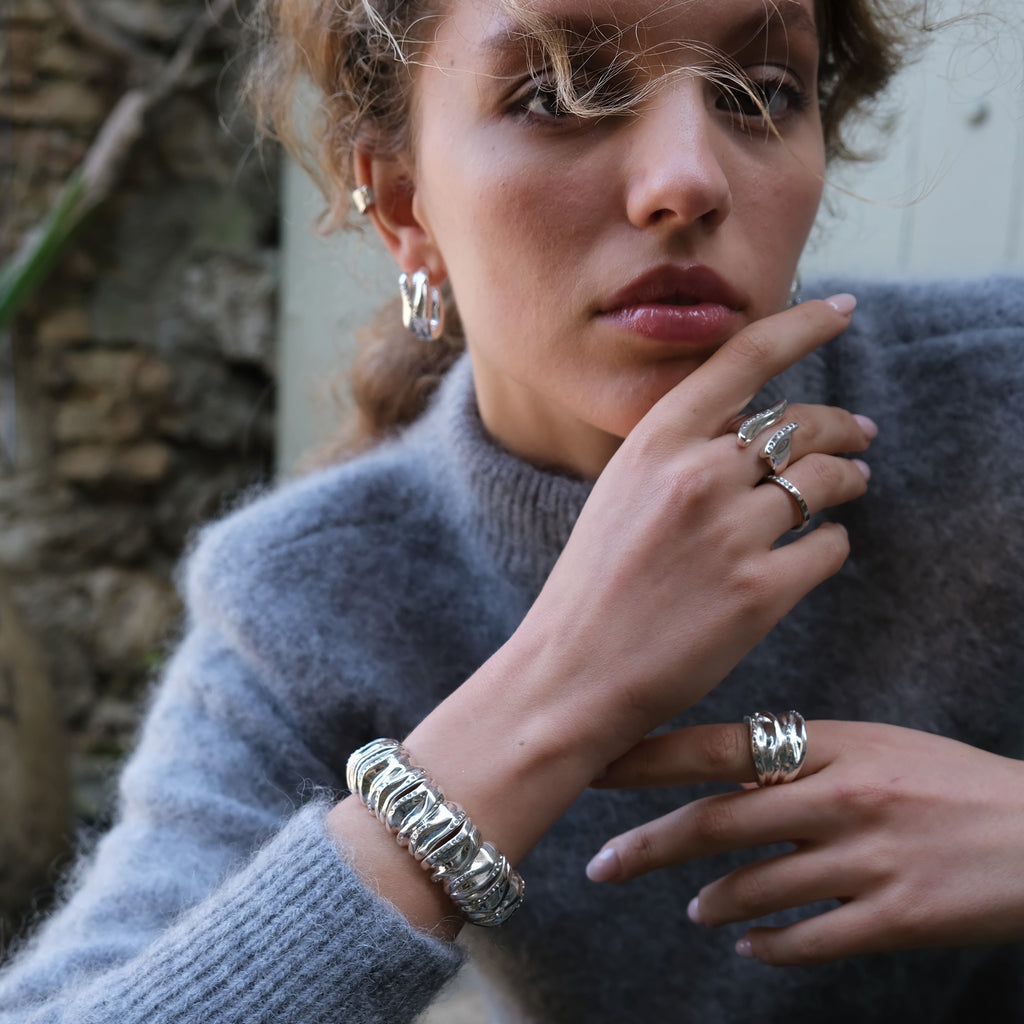 Brede øreringer, Crease, S - A&C Oslo - Design Collection_3