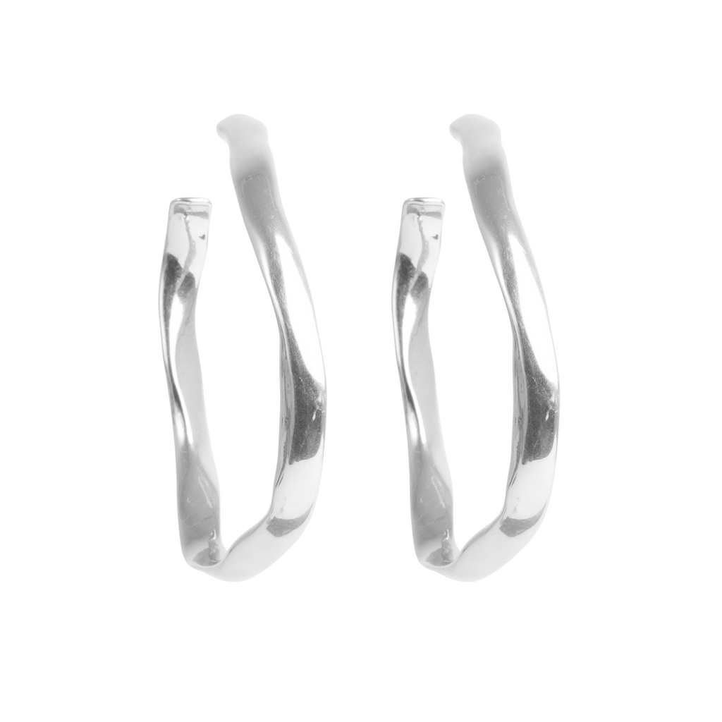 Store øreringer, Sculptured S - A&C Oslo - Design Collection