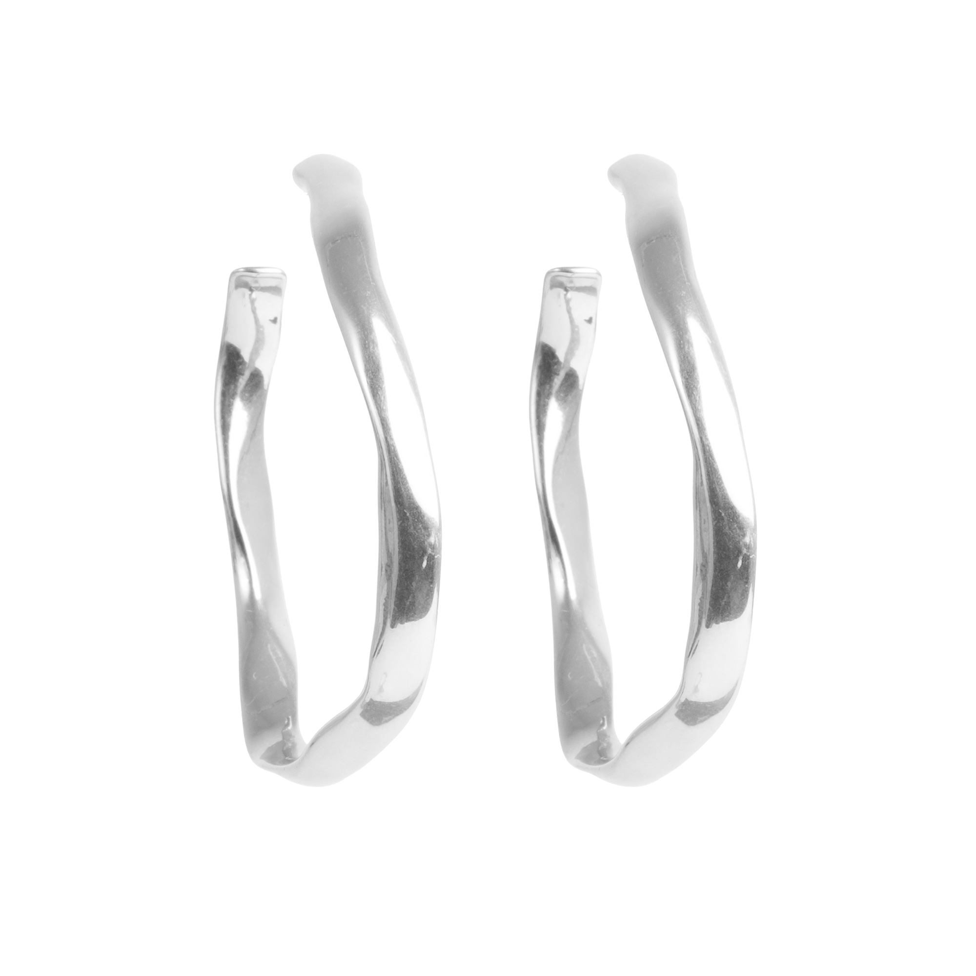 Store øreringer, Sculptured S - A&C Oslo - Design Collection
