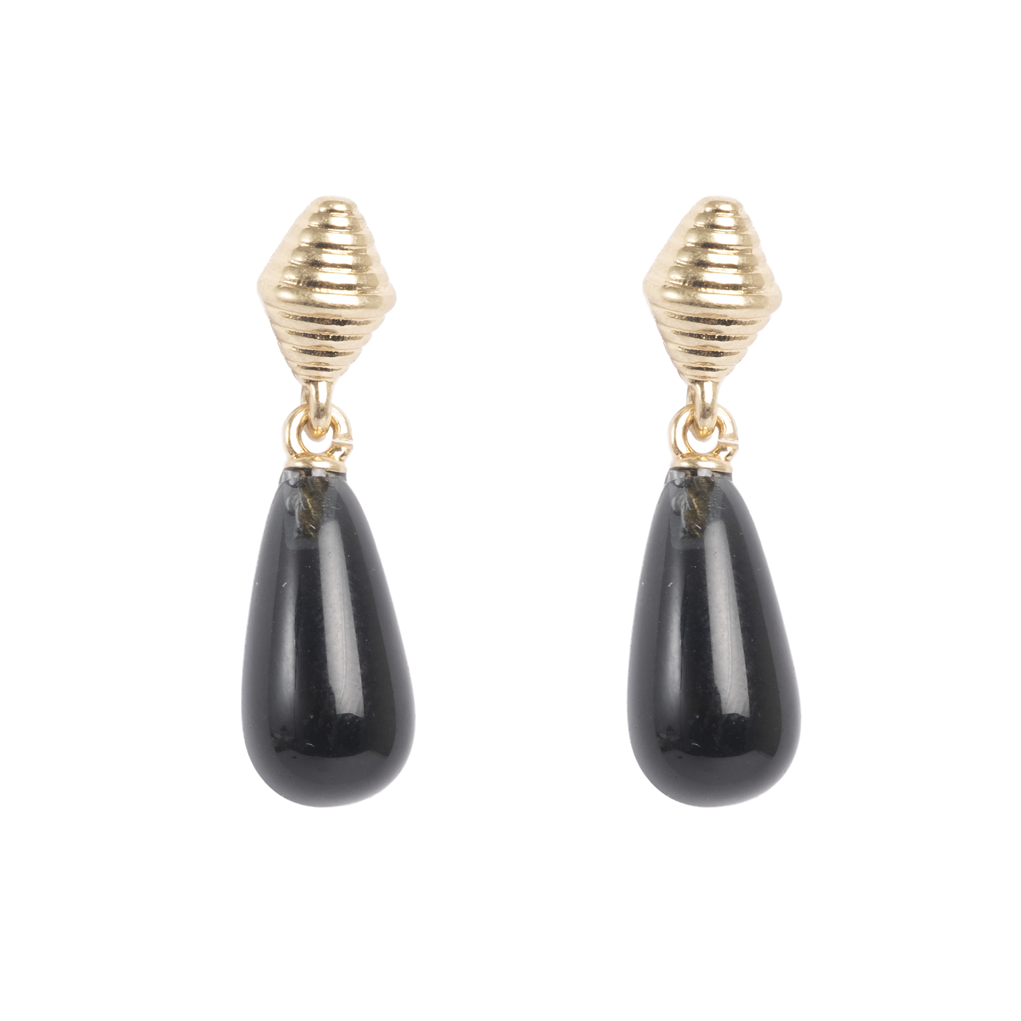 Øredobber, sort, Vintage Drops - A&C Oslo - Design Collection