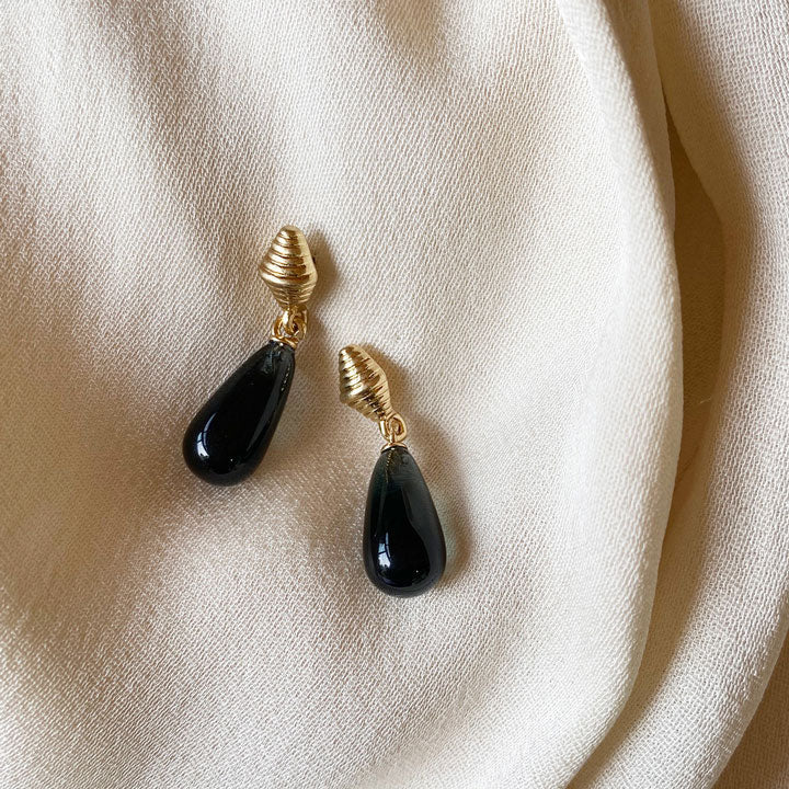 Øredobber, sort, Vintage Drops - A&C Oslo - Design Collection_3