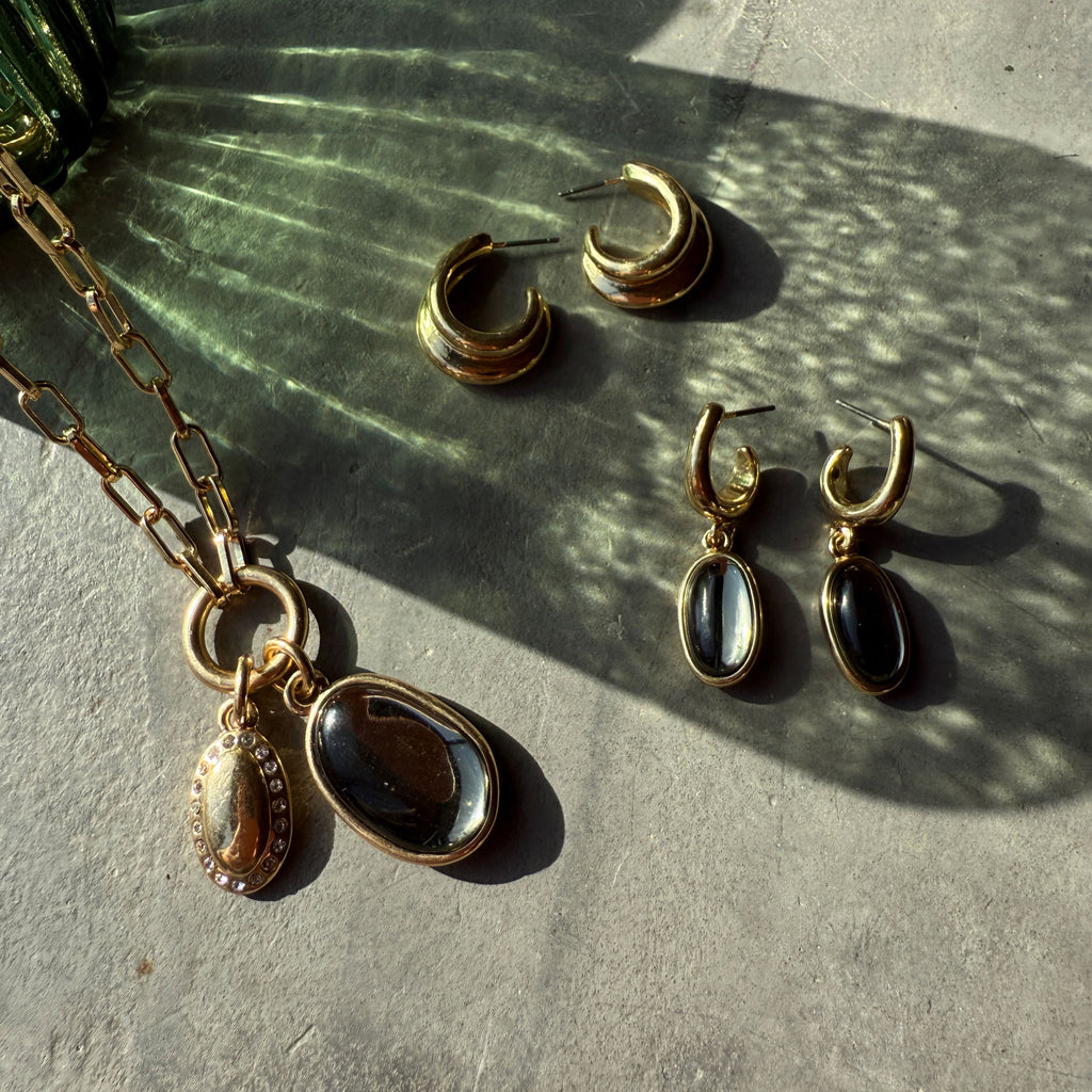 Øredobber, olive, Liquid G - A&C Oslo - Design Collection_4