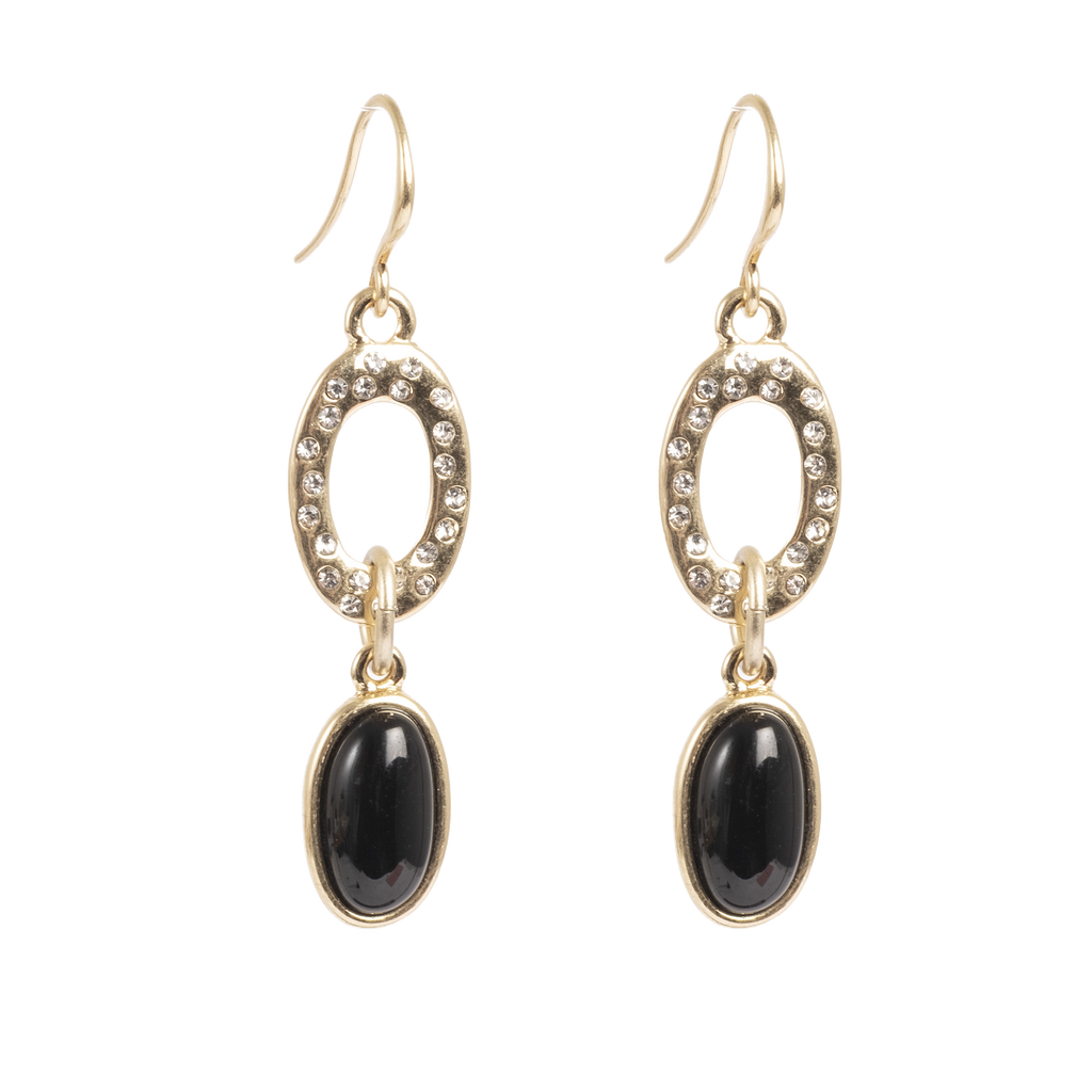 Lange øredobber, Liquid Black - A&C Oslo - Design Collection