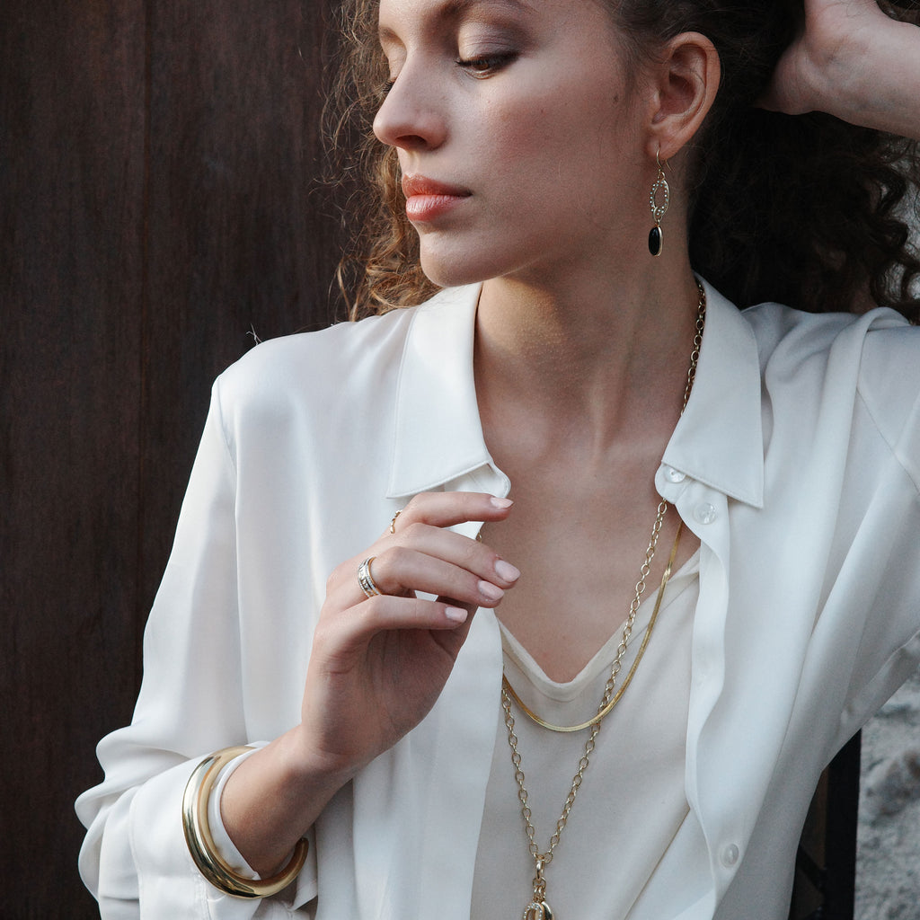 Lange øredobber, Liquid Black - A&C Oslo - Design Collection_4