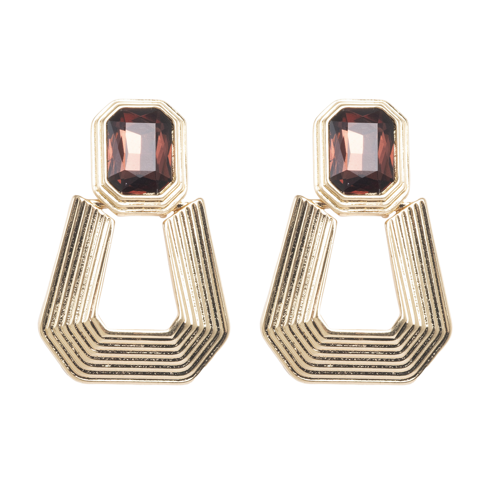 Statement-øredobber, burgundy, Grace G - A&C Oslo - Design Collection