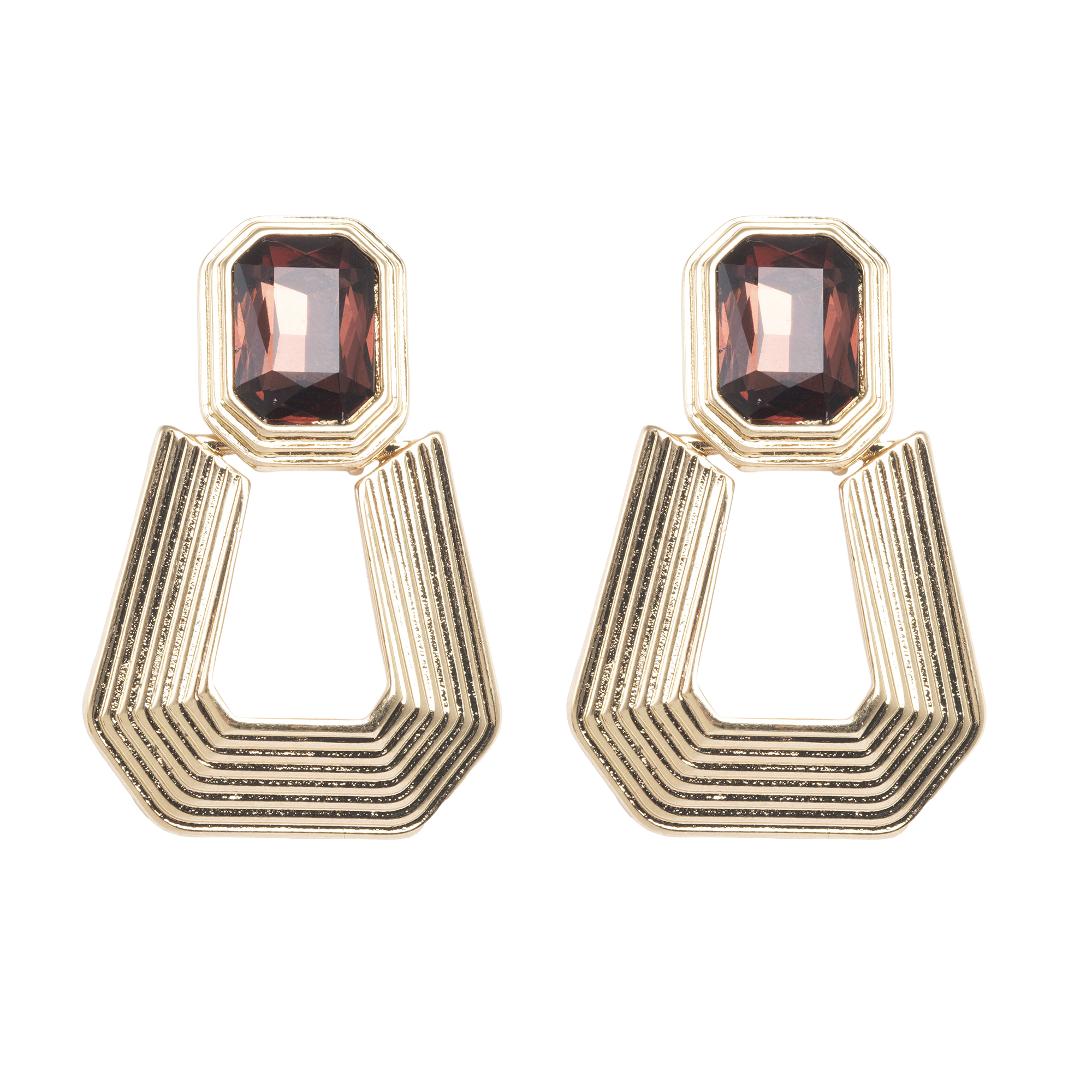 Statement-øredobber, burgundy, Grace G - A&C Oslo - Design Collection