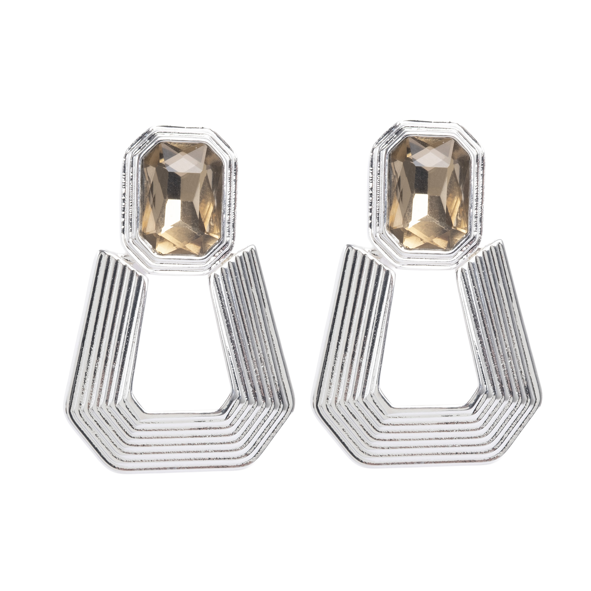 Statement-øredobber, champagne, Grace S - A&C Oslo - Design Collection