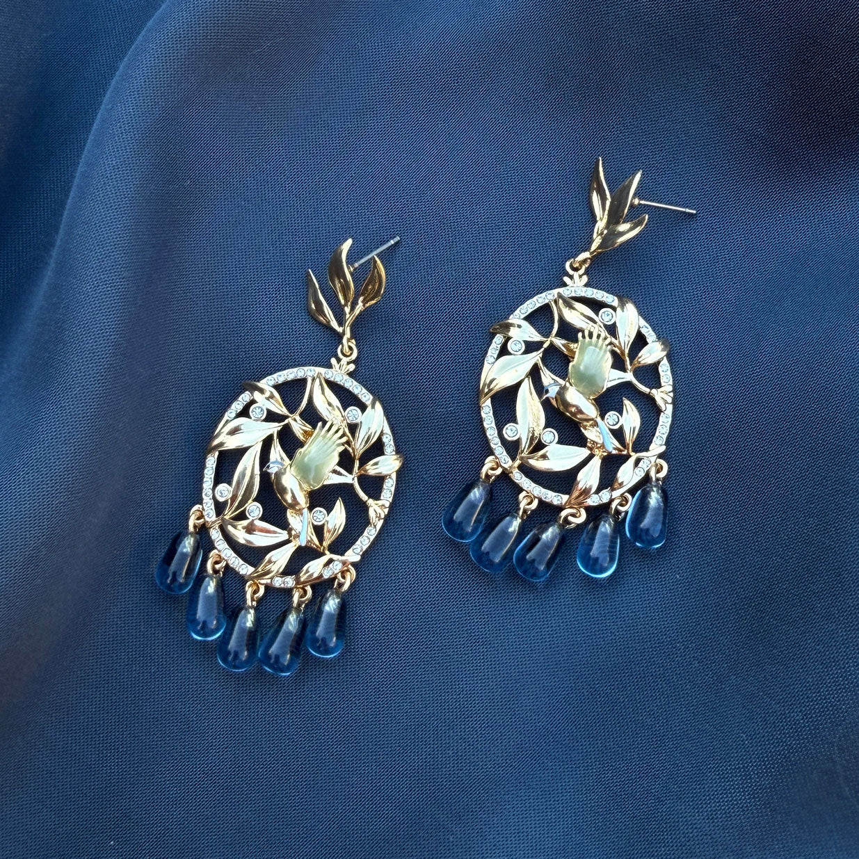 Statement-øredobber, Blue Tit - A&C Oslo - Design Collection_2