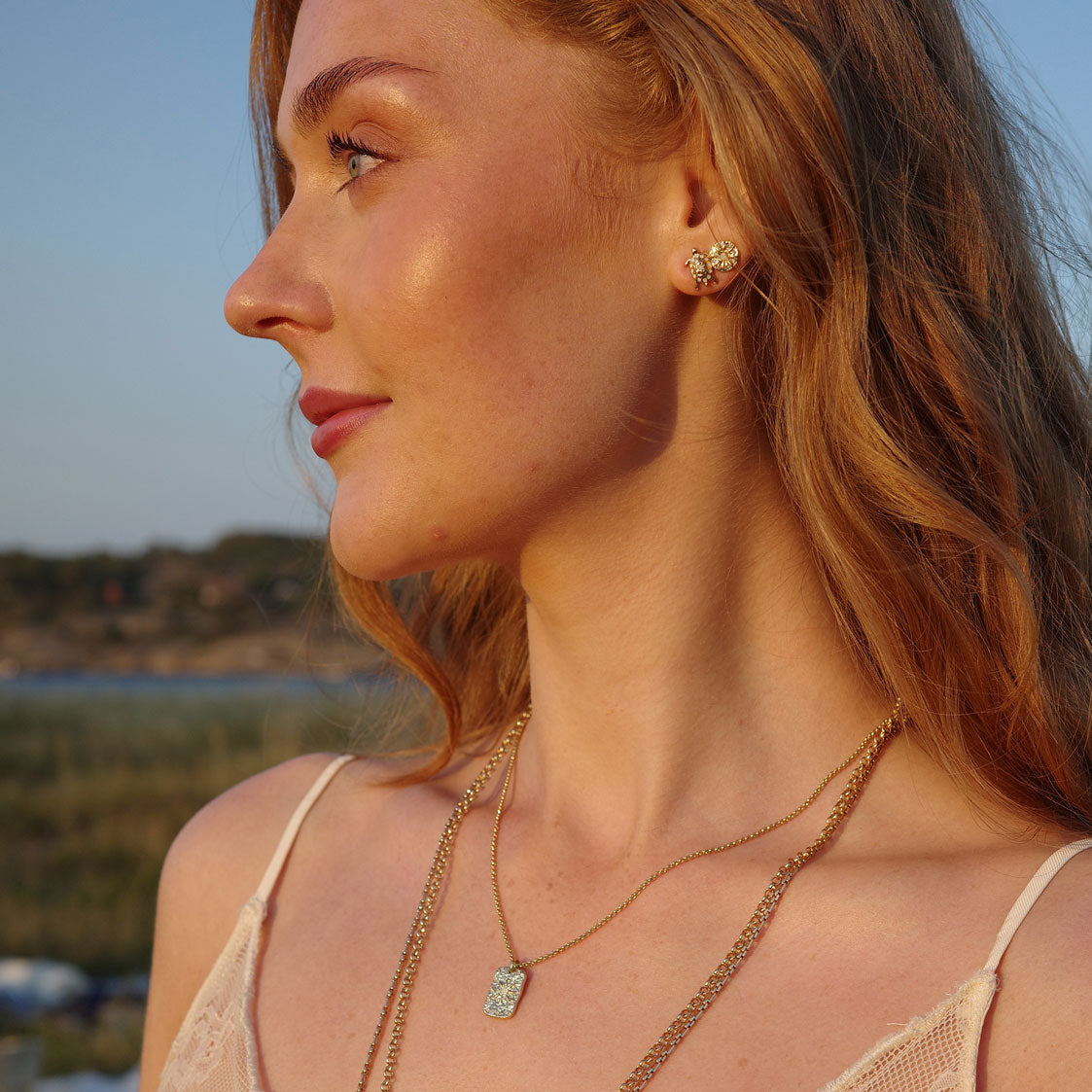 Små øredobber, skilpadde, Serenity - A&C Oslo - Design Collection_2