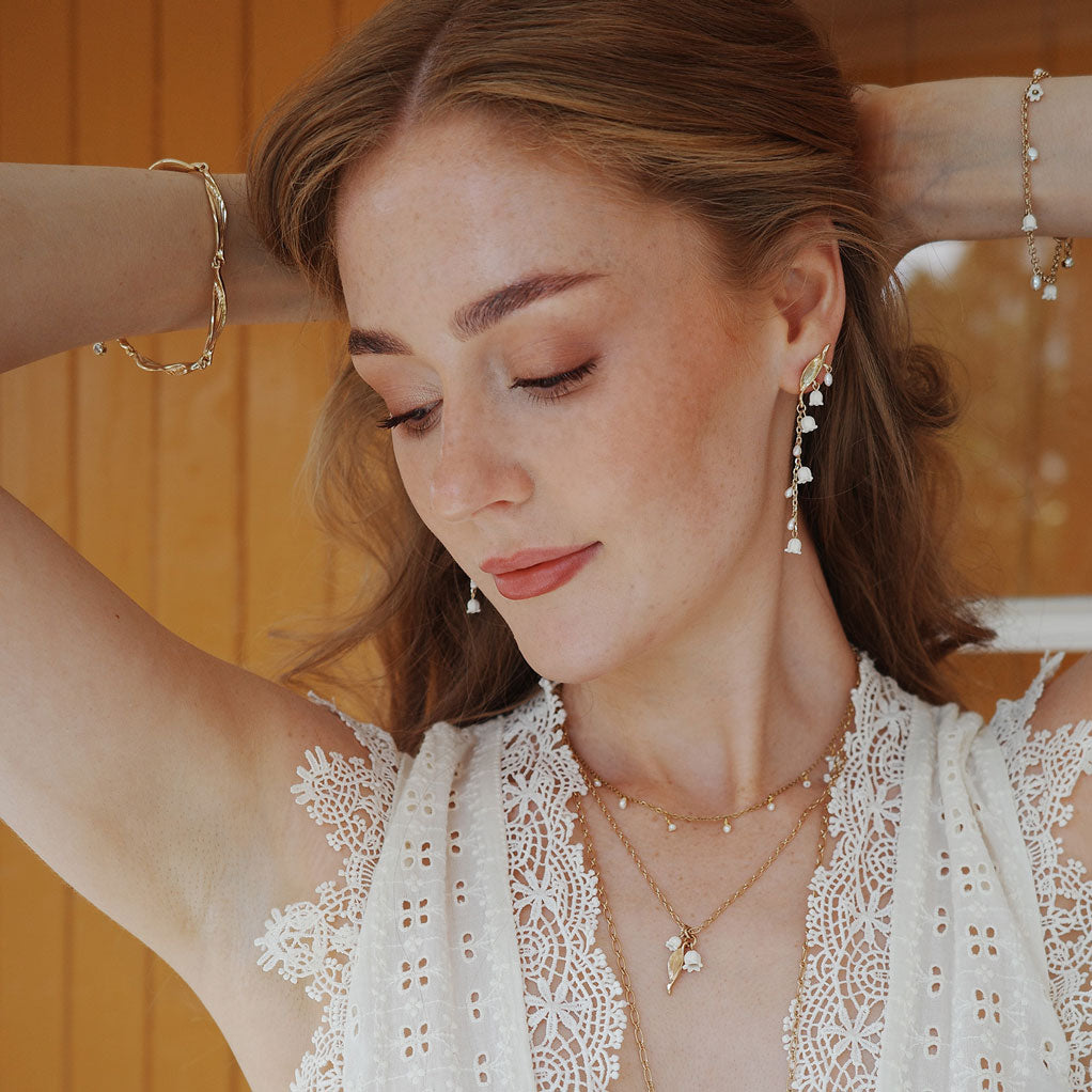 Lange øredobber, Lilies & Pearls - A&C Oslo - Design Collection_2