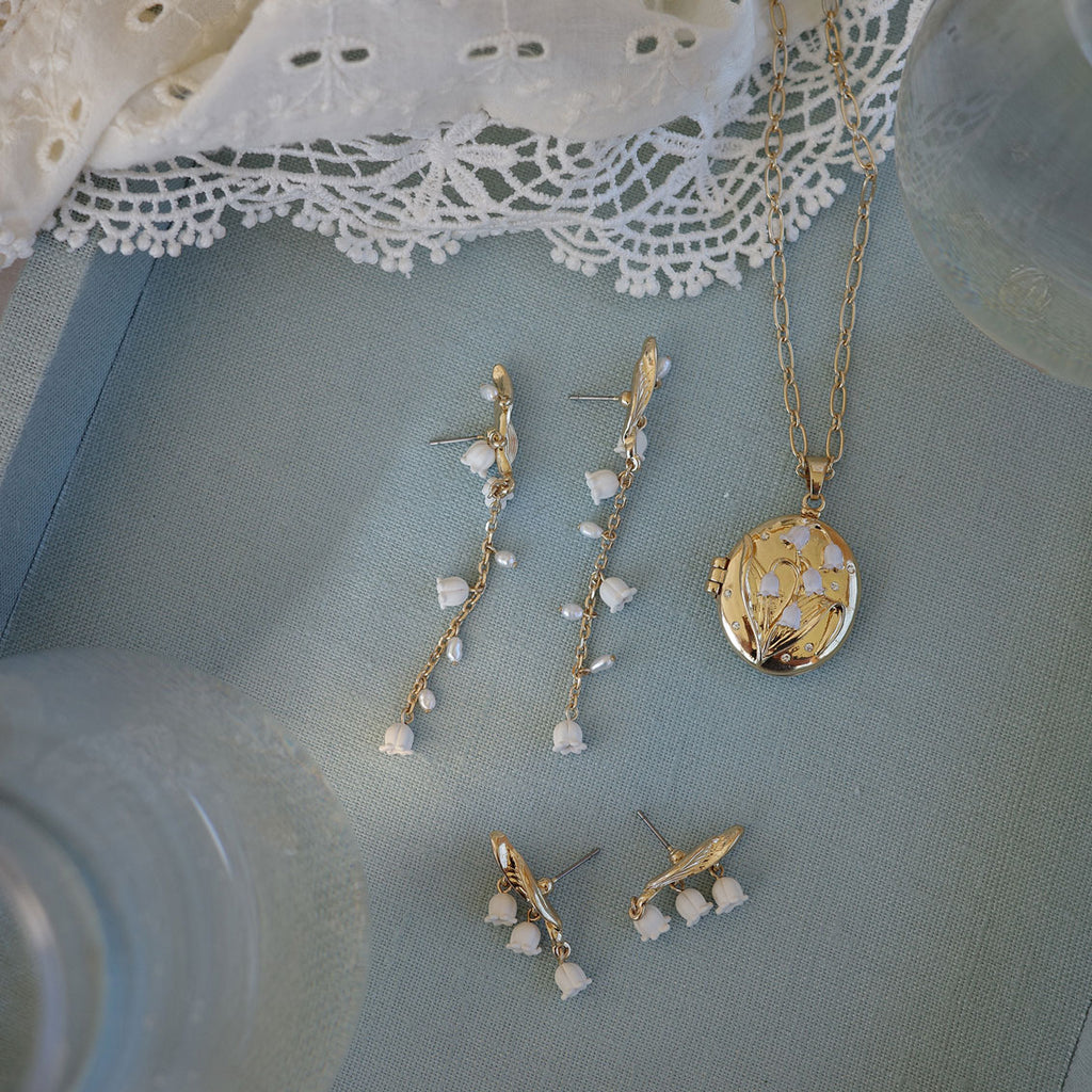 Lange øredobber, Lilies & Pearls - A&C Oslo - Design Collection_3