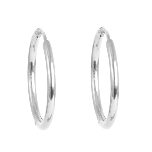 Øreringer, medium/stor - A&C Oslo - Pure Steel