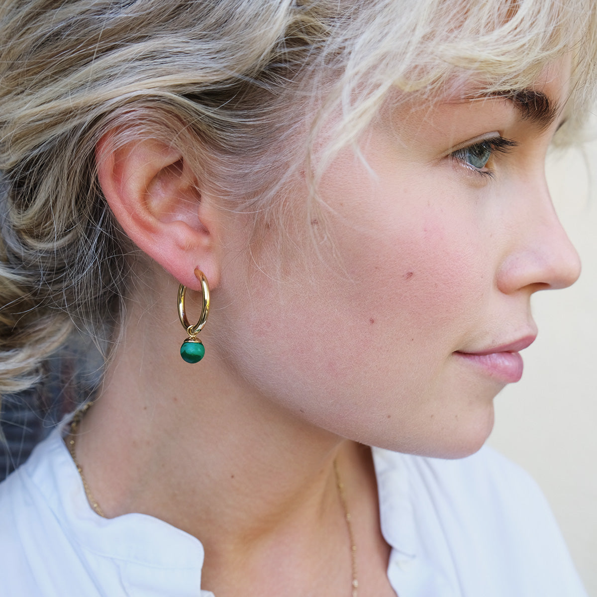 Øreringer, malakitt - A&C Oslo - Pure Steel_3