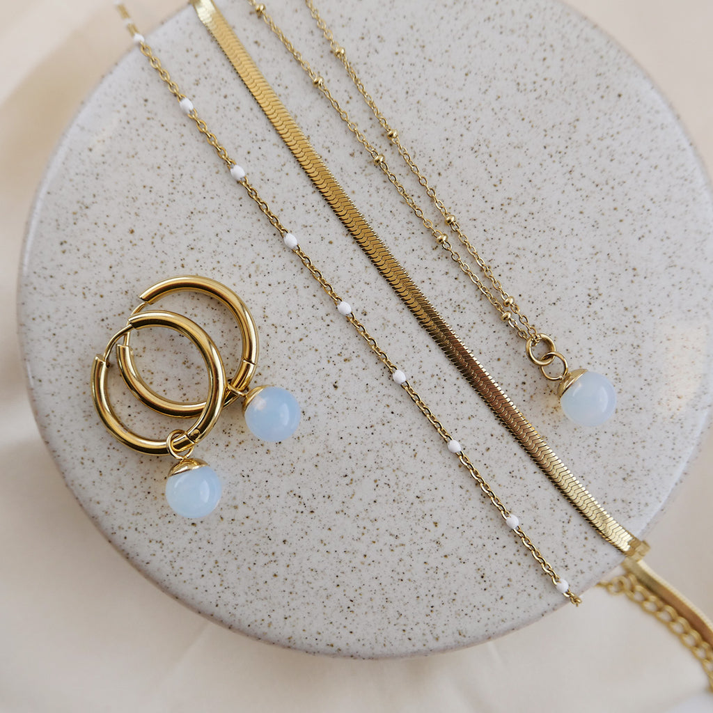 Øreringer, moonstone - A&C Oslo - Pure Steel_5