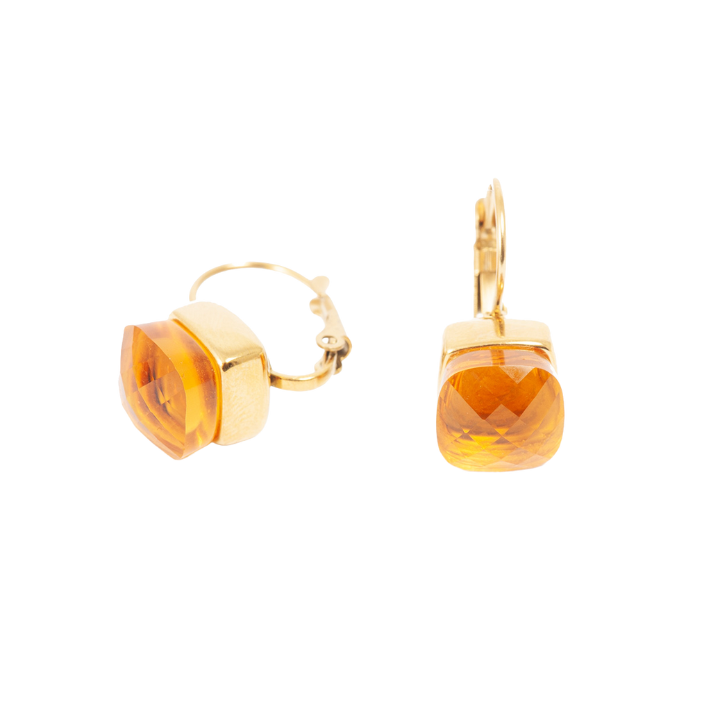 Øredobber, Steel Glass, Topaz