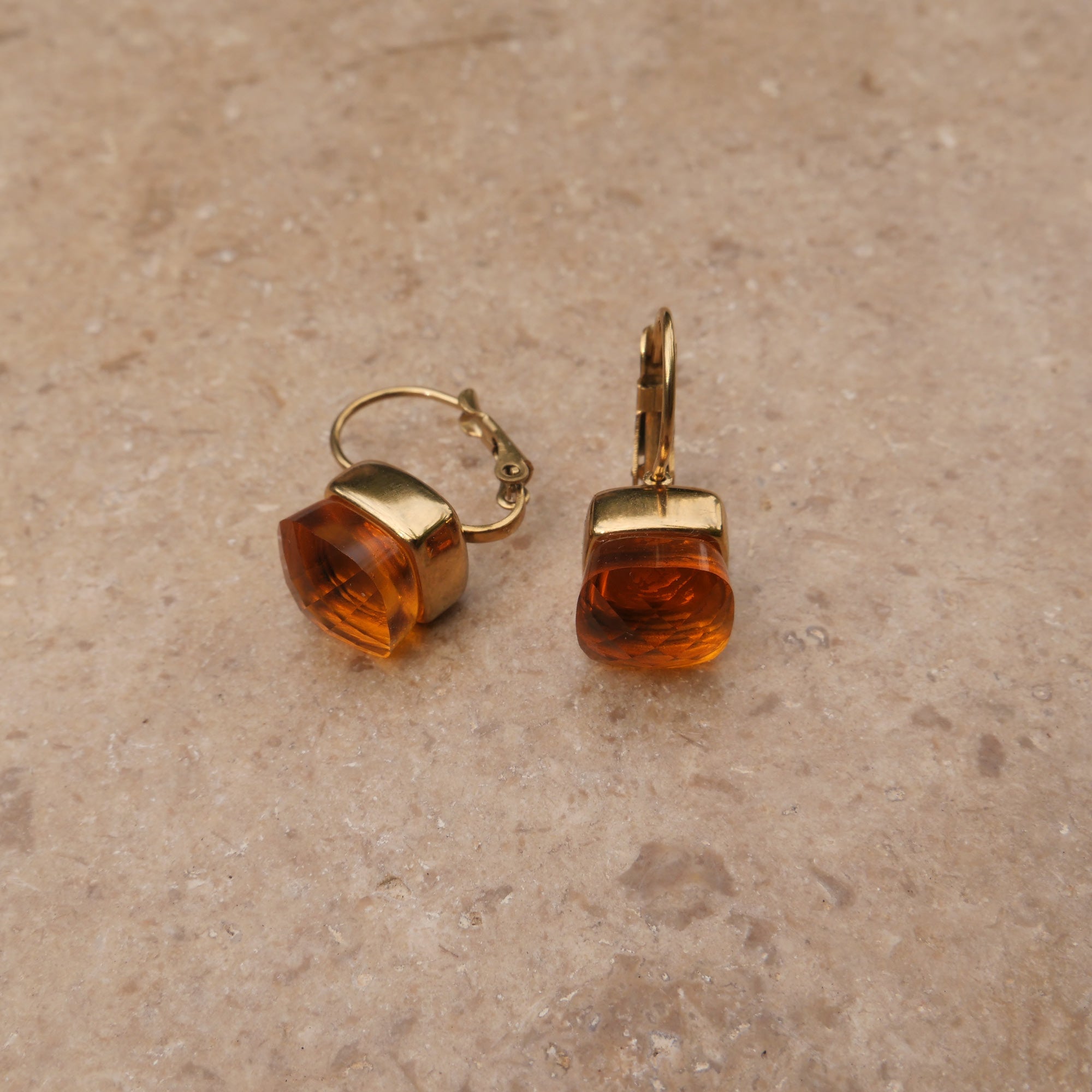 Øredobber, Steel Glass, Topaz_4