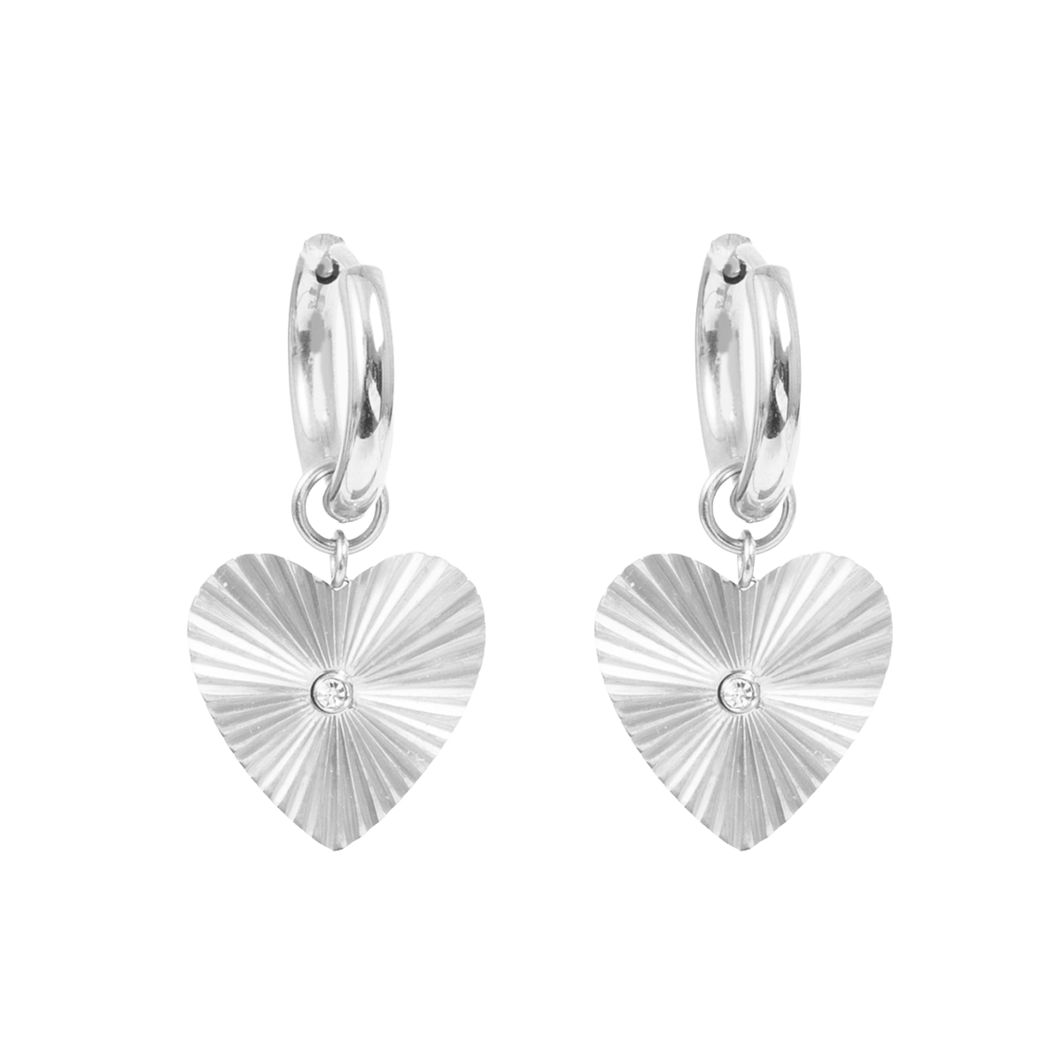 Øreringer med hjerte, Steel Sun, S