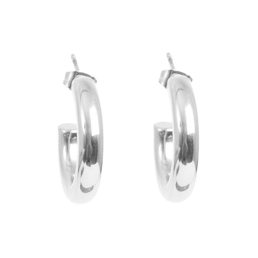 Chunky øreringer, 24 mm, Steel