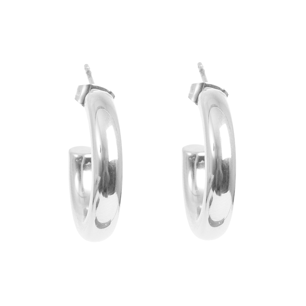 Chunky øreringer, 24 mm, Steel